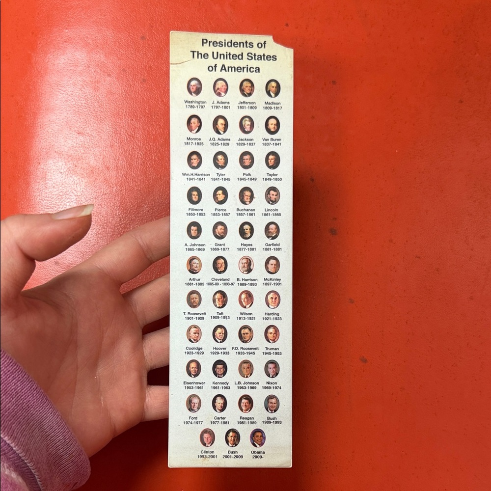 History Channel President of The United States of America Book Mark